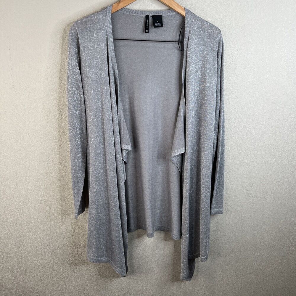 New Directions Silve Metallic Women’s Small Cardigan